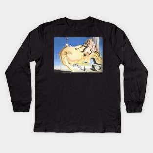 The Great Masturbator Famous Painting By Dali T-Shirt Kids Long Sleeve T-Shirt